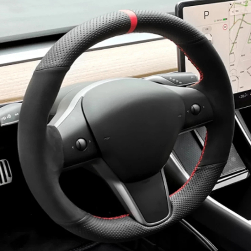 Car Steering Wheel Cover Anti Slip Breathable - Housse de volant de voiture tressée