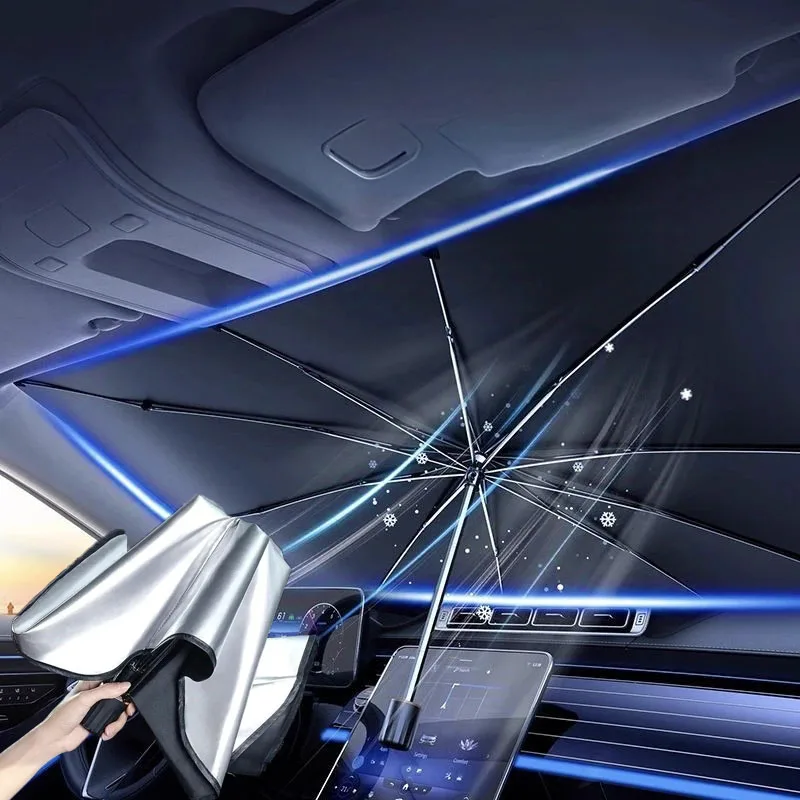 Car Sunshade Windshield Umbrella Foldable - Pare-soleil de voiture pliable pour pare-brise,