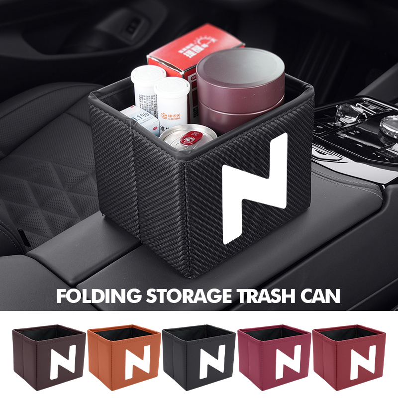 Waterproof Car Trash Can With Lid - Poubelle de voiture pliable, sac de