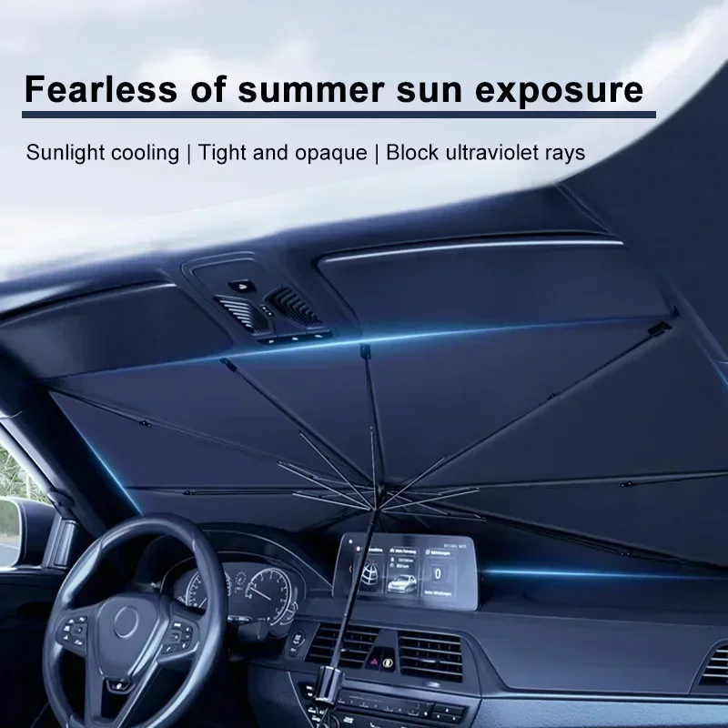 Car Sunshade Windshield Umbrella Foldable - Pare-soleil de voiture pliable pour pare-brise,