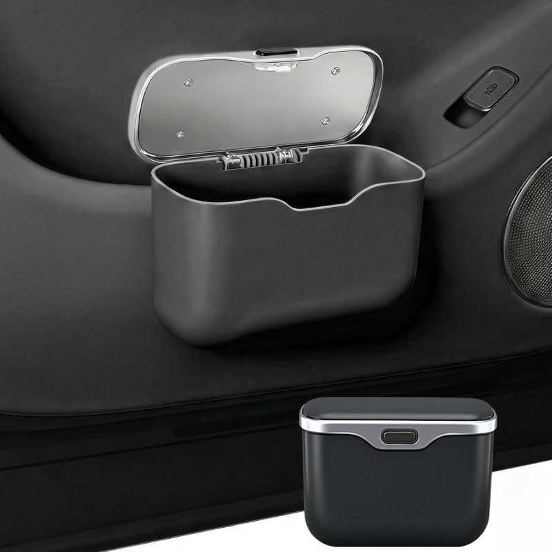 Waterproof Car Trash Can With Lid - Poubelle de voiture avec couvercle, étanche,