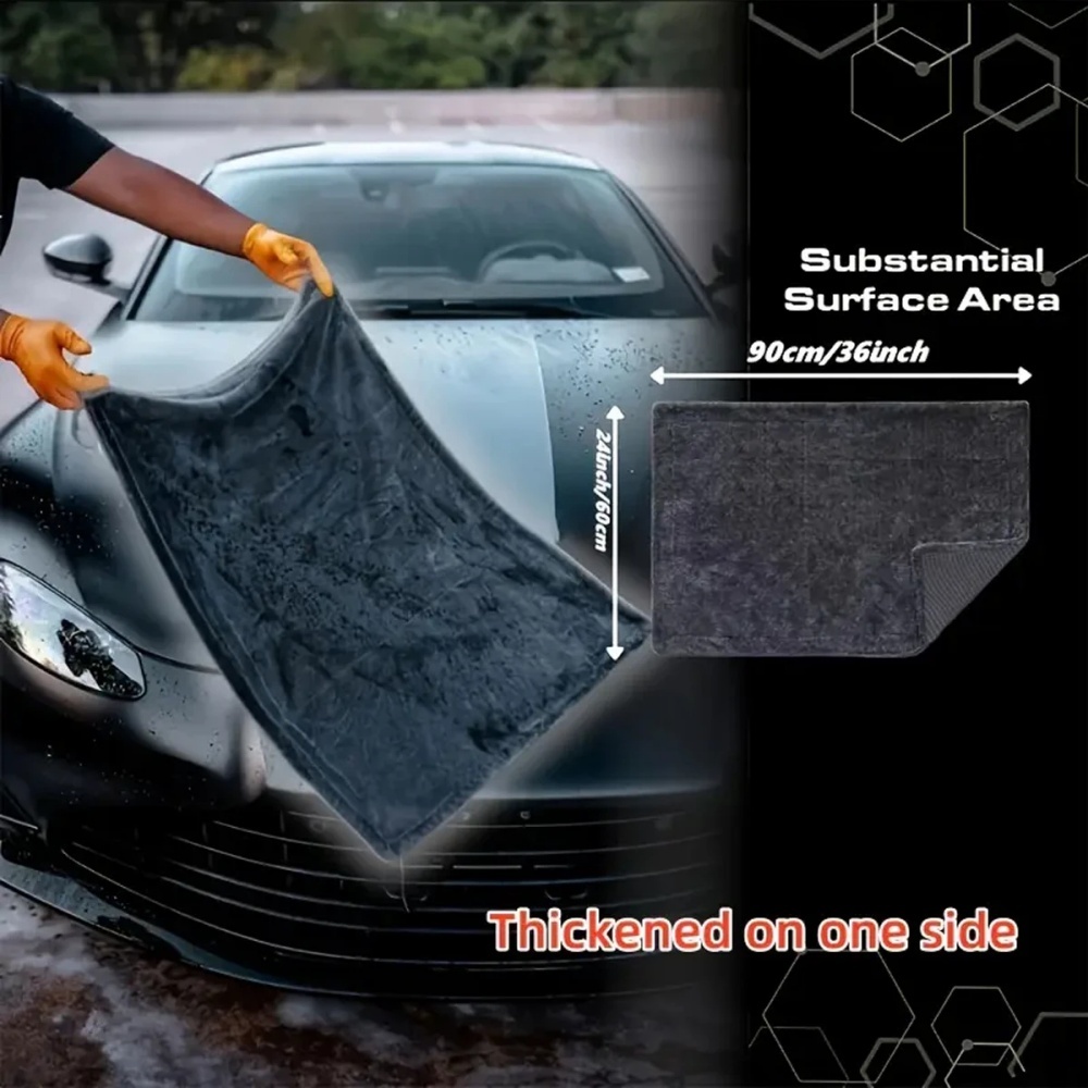 Microfiber Car Drying Towel Super Absorbent - Serviette en microfibre pour voiture, surdimensionnée,