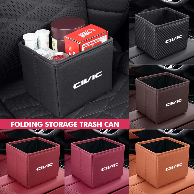 Waterproof Car Trash Can With Lid - Poubelle de voiture pliable, sac de