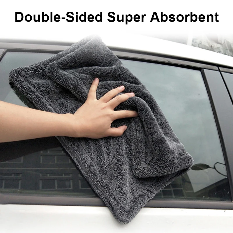 Microfiber Car Drying Towel Super Absorbent - Lot de 1 à 3 serviettes