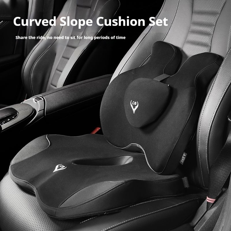 Memory Foam Car Neck Pillow Lumbar Support - Coussin de chaise de bureau en