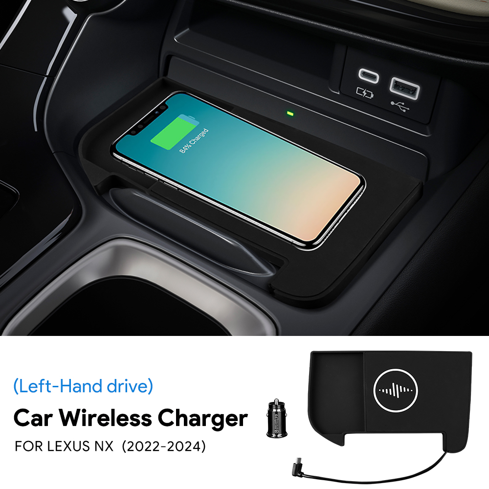 Wireless Car Charger Mount Fast Charging - Pour Lexus NX 2022 2023 2024