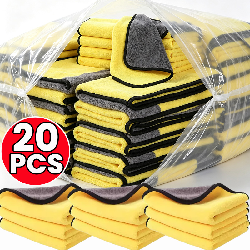 1/20 pièces Chiffons microfibr - Microfiber Car Drying Towel Super Absorbent avis et prix