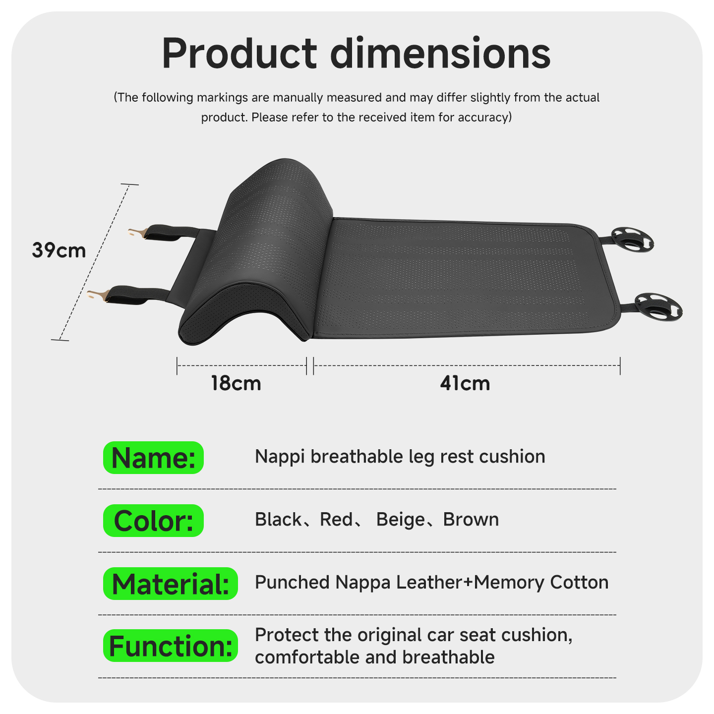 Extension de Support de jambe  - Memory Foam Car Neck Pillow Lumbar Support avis et prix