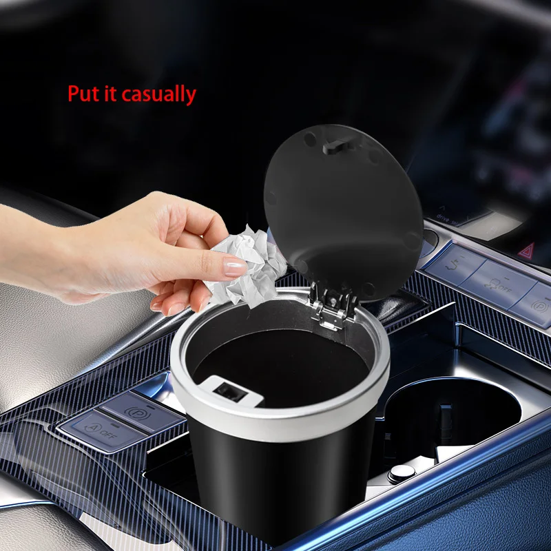 Pour porte-gobelets, stockage  - Waterproof Car Trash Can With Lid avis et prix