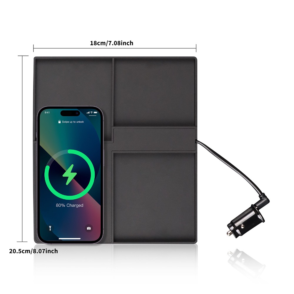 Tapis de chargeur sans fil pou - Wireless Car Charger Mount Fast Charging avis et prix