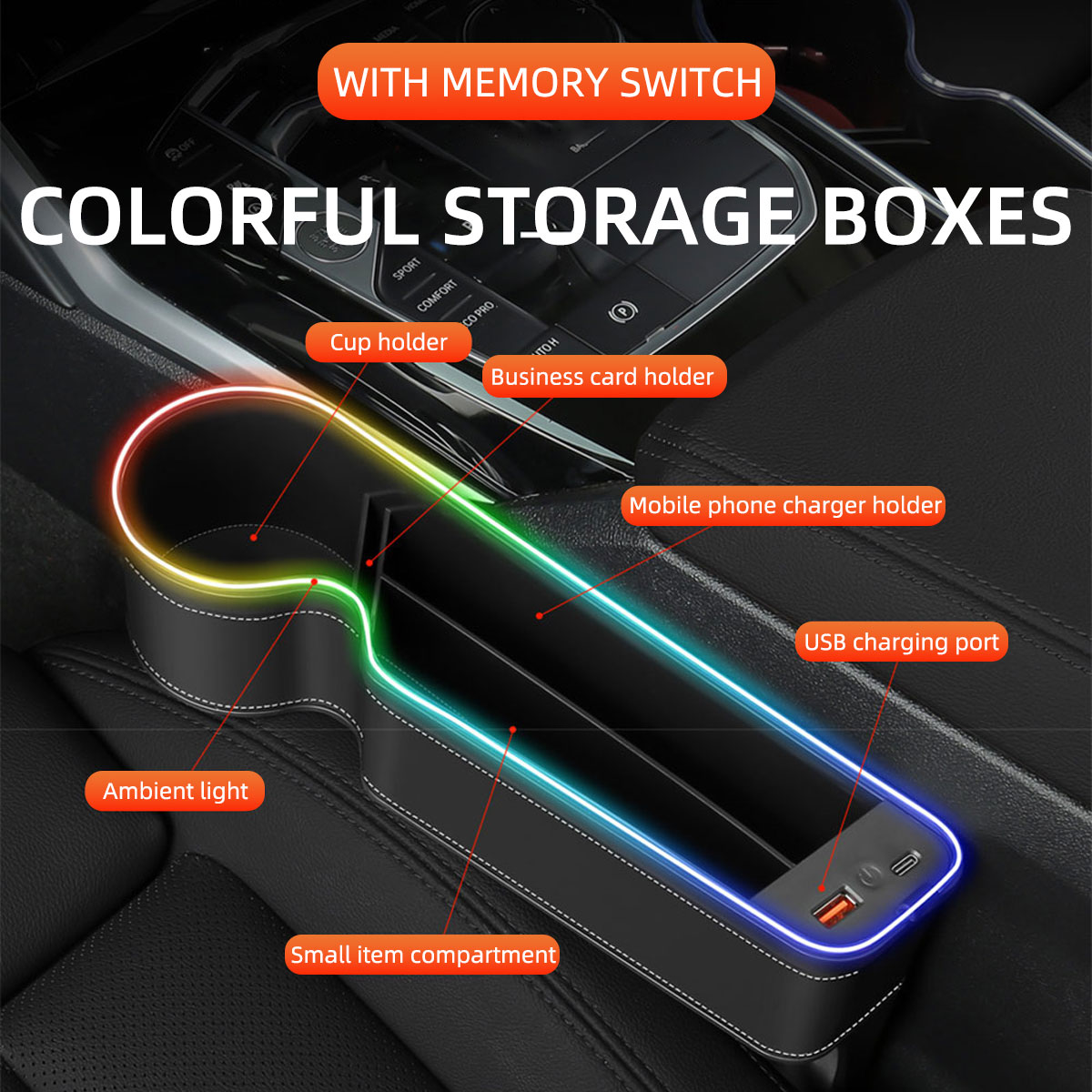 Organiseur de rangement pour e - Seat Gap Filler Organizer With Usb Charger avis et prix