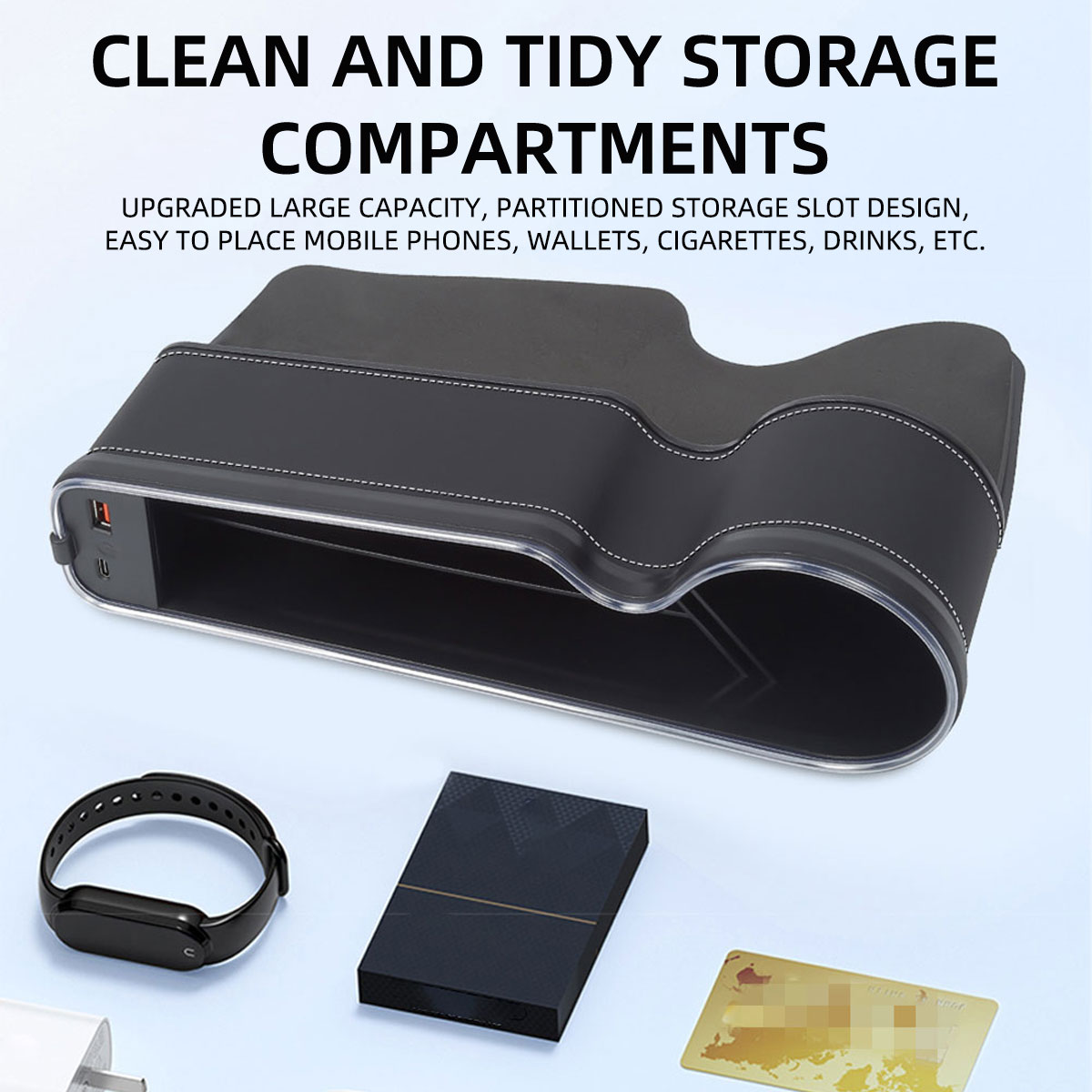 Organiseur de rangement pour e - Seat Gap Filler Organizer With Usb Charger avis et prix