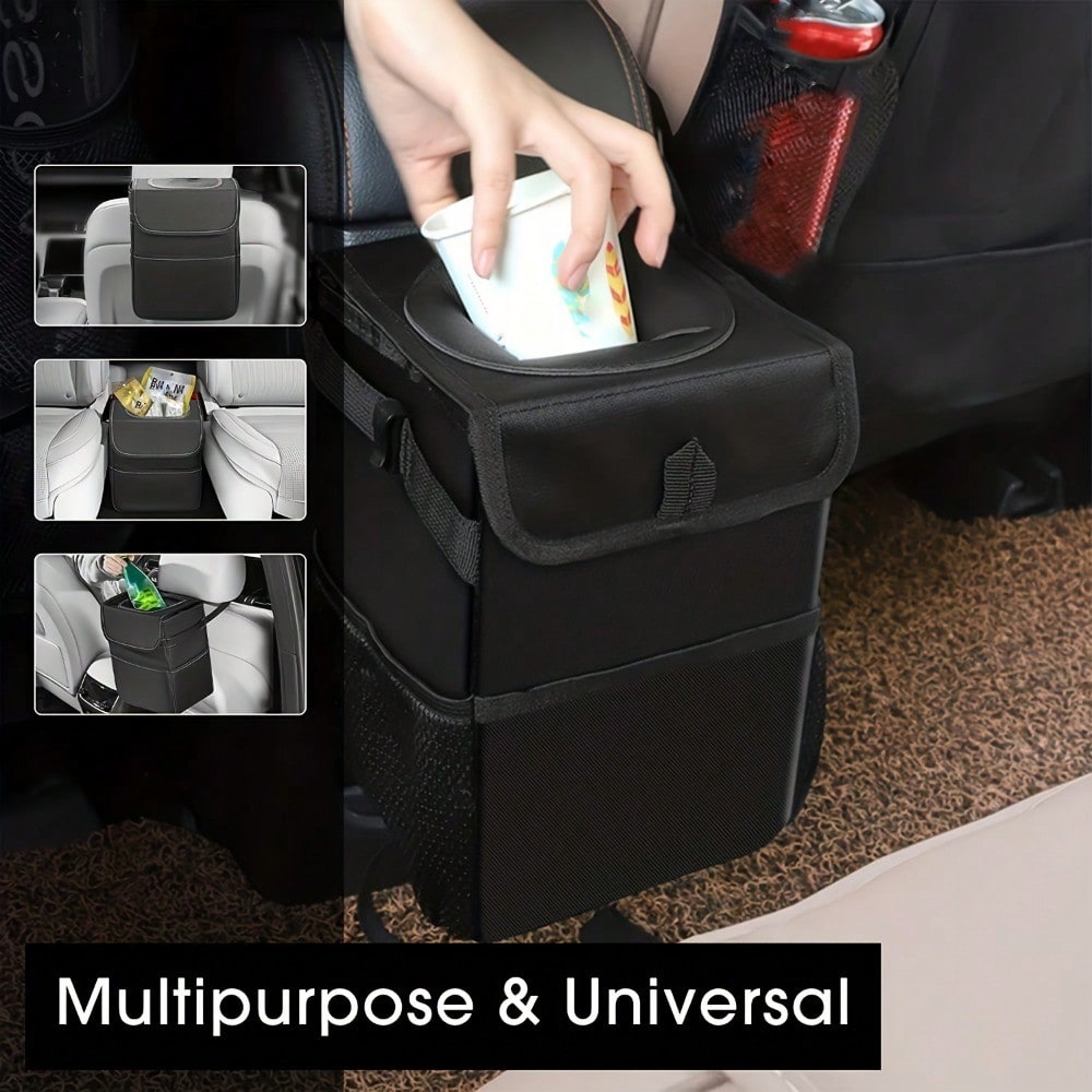 Poubelle de voiture Portable é - Waterproof Car Trash Can With Lid avis et prix