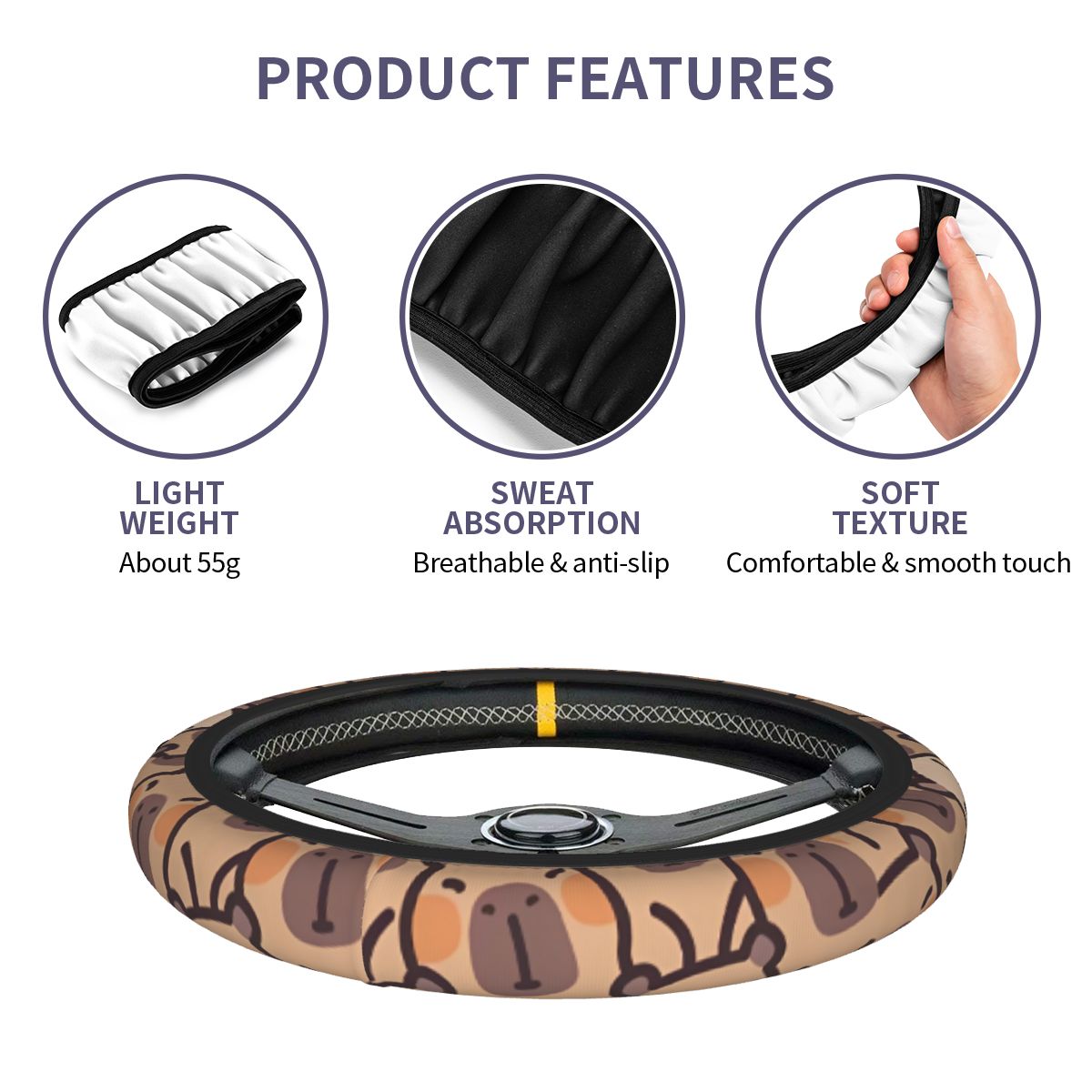 Housse de protection antidérap - Car Steering Wheel Cover Anti Slip Breathable avis et prix