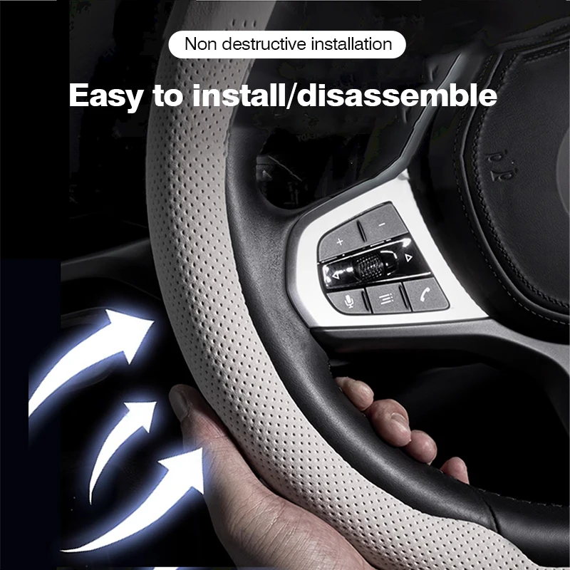 Compatible avec les housses de - Car Steering Wheel Cover Anti Slip Breathable avis et prix