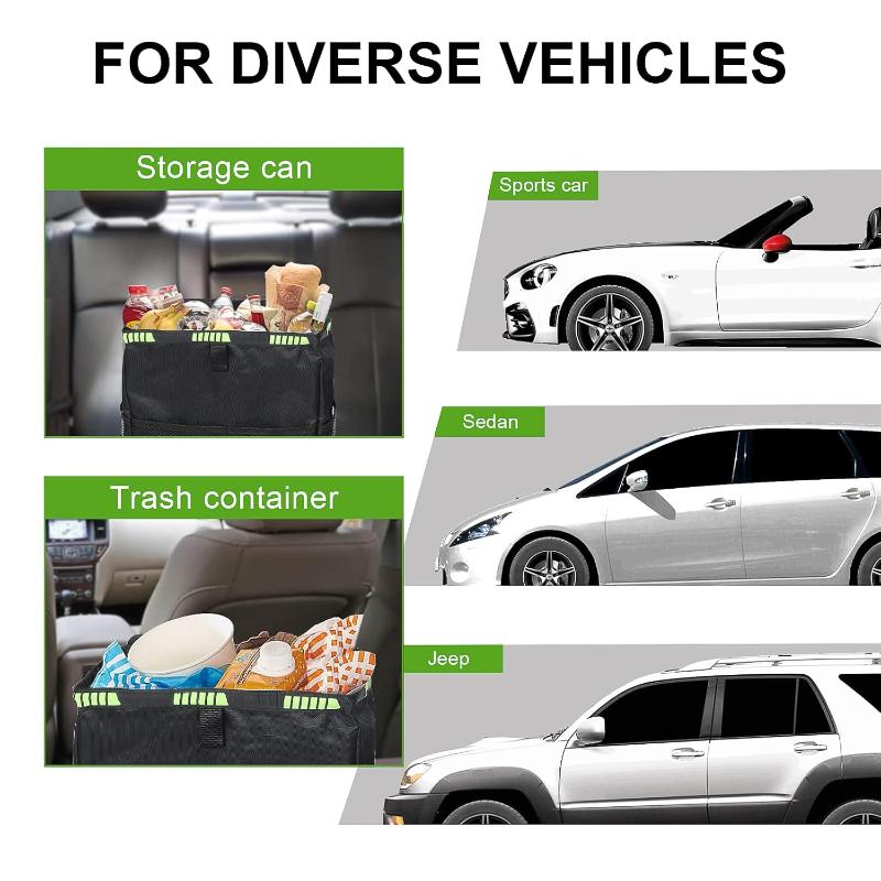 Poubelle de voiture pliable av - Waterproof Car Trash Can With Lid avis et prix
