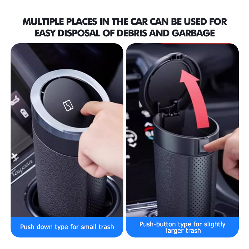 Conteneur de déchets de voitur - Waterproof Car Trash Can With Lid avis et prix