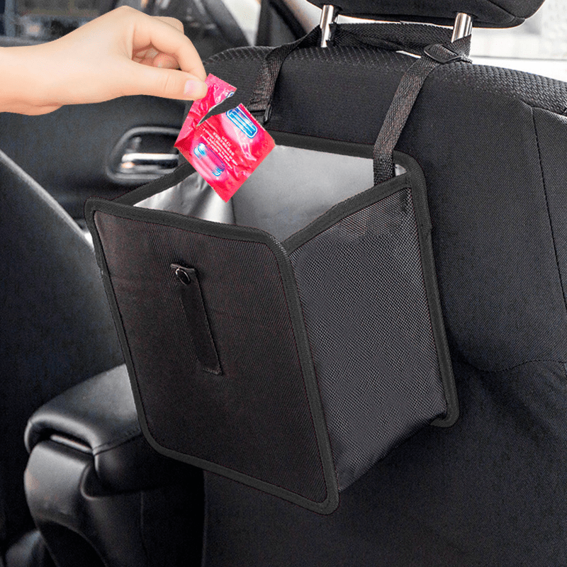 Poubelle de voiture portable,  - Waterproof Car Trash Can With Lid avis et prix