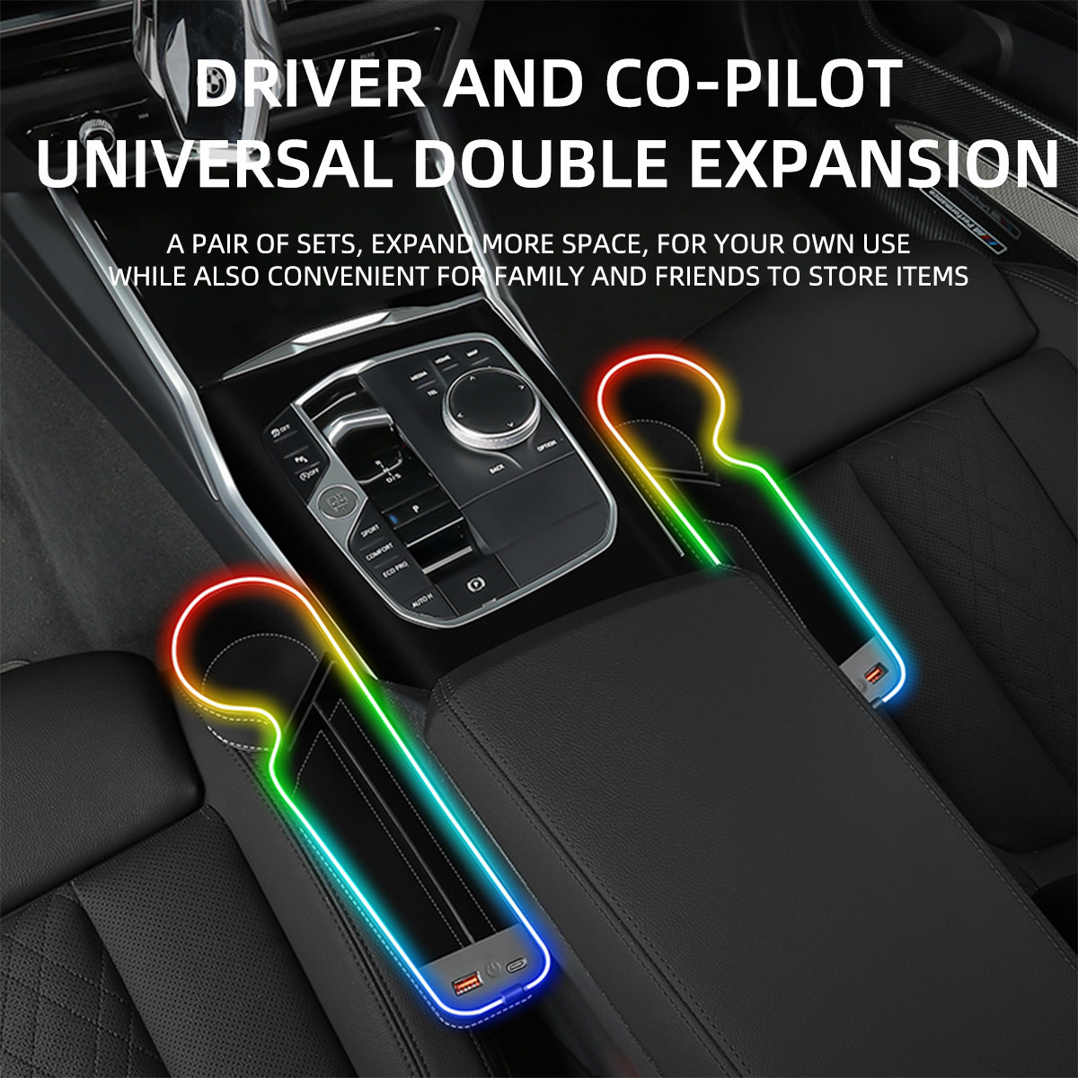 Organisateur de rangement pour - Seat Gap Filler Organizer With Usb Charger avis et prix