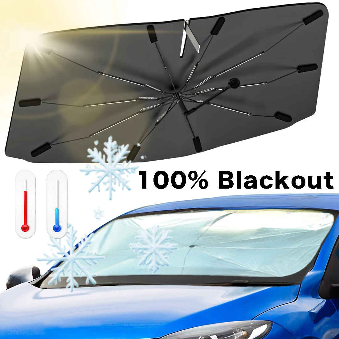 Pare-soleil pliable multifonct - Car Sunshade Windshield Umbrella Foldable avis et prix