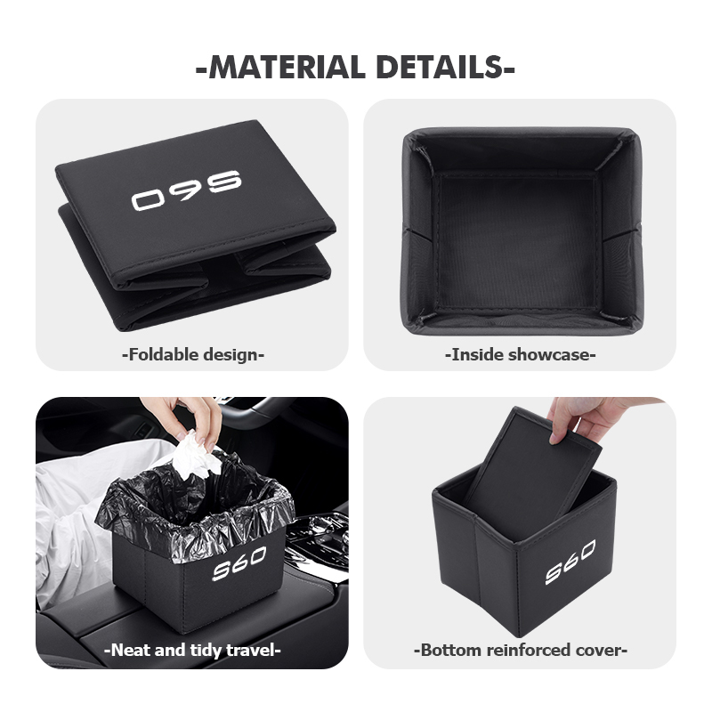 Poubelle de voiture pliable, s - Waterproof Car Trash Can With Lid avis et prix