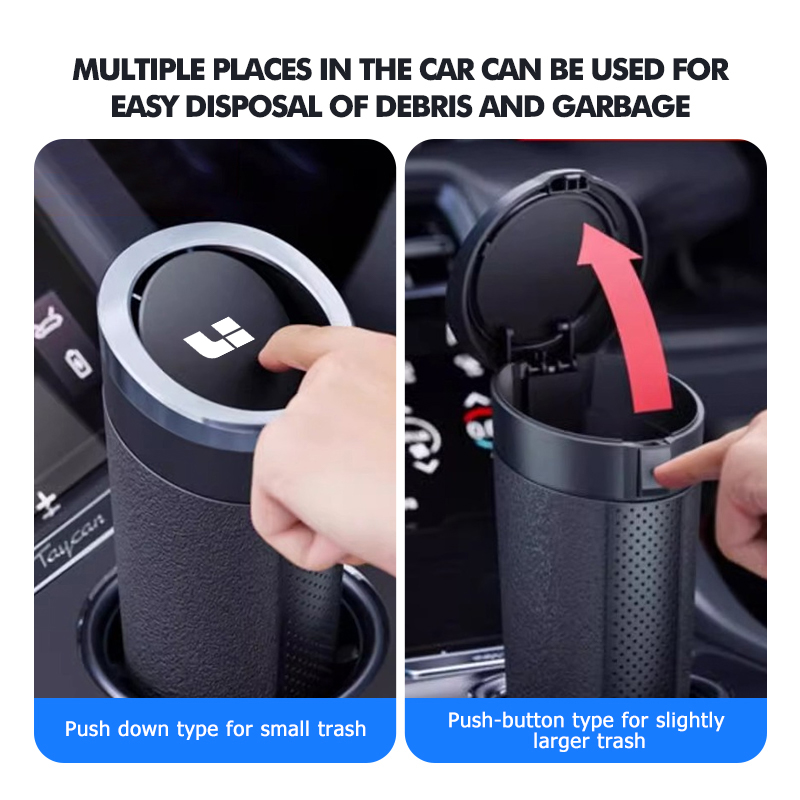 Poubelle de voiture en ABS, bo - Waterproof Car Trash Can With Lid avis et prix