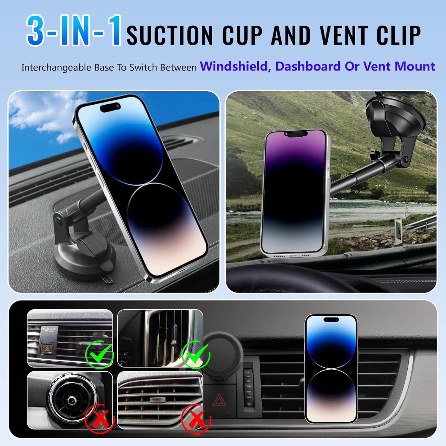 UYUXIO 15W charge rapide pare- - Wireless Car Charger Mount Fast Charging avis et prix