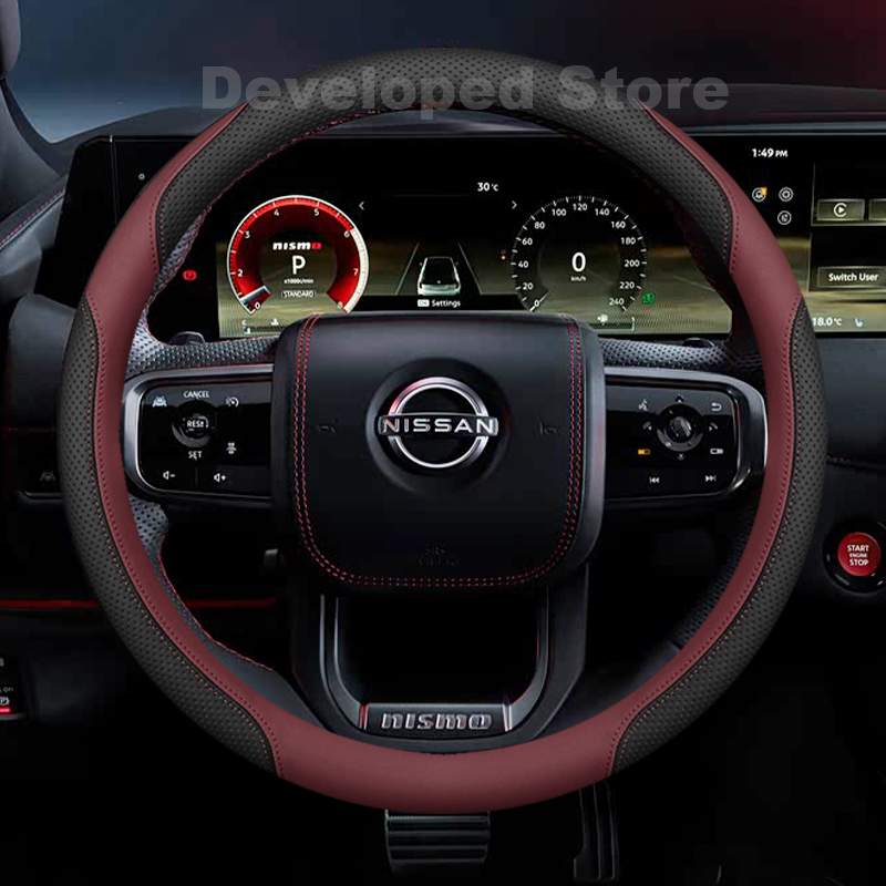Housse de volant de voiture en - Car Steering Wheel Cover Anti Slip Breathable avis et prix