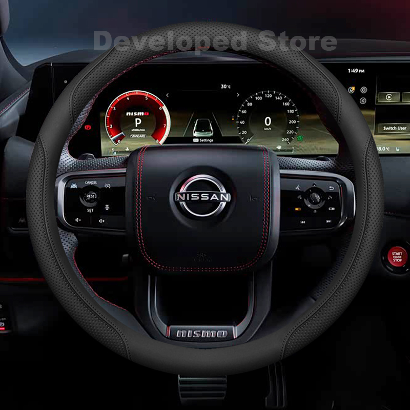 Housse de volant de voiture en - Car Steering Wheel Cover Anti Slip Breathable avis et prix