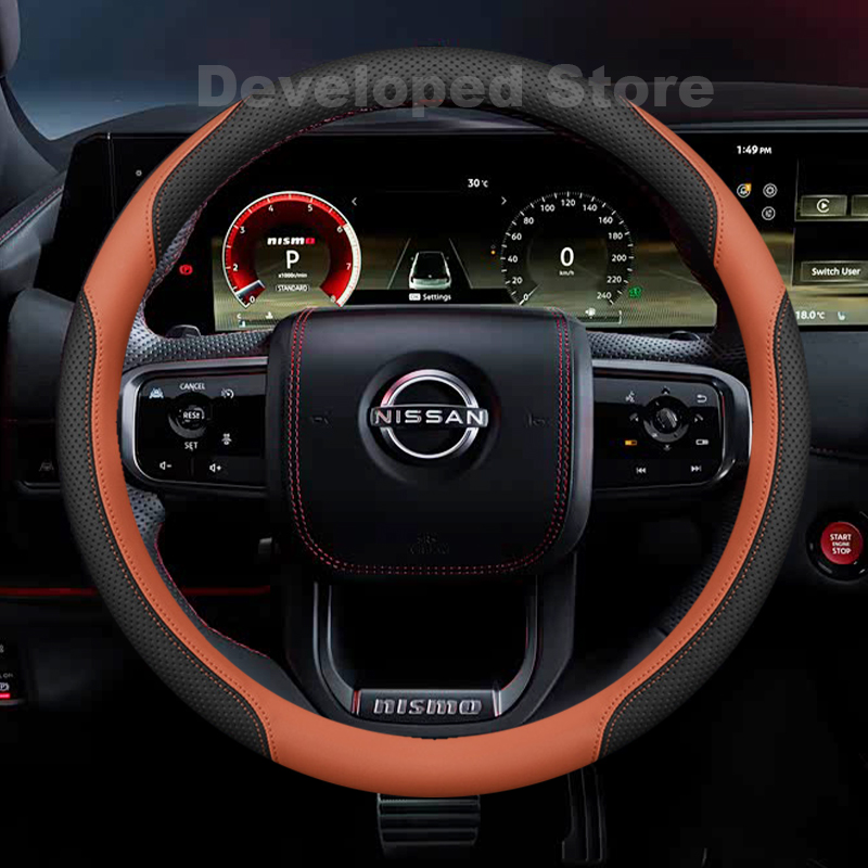 Housse de volant de voiture en - Car Steering Wheel Cover Anti Slip Breathable avis et prix