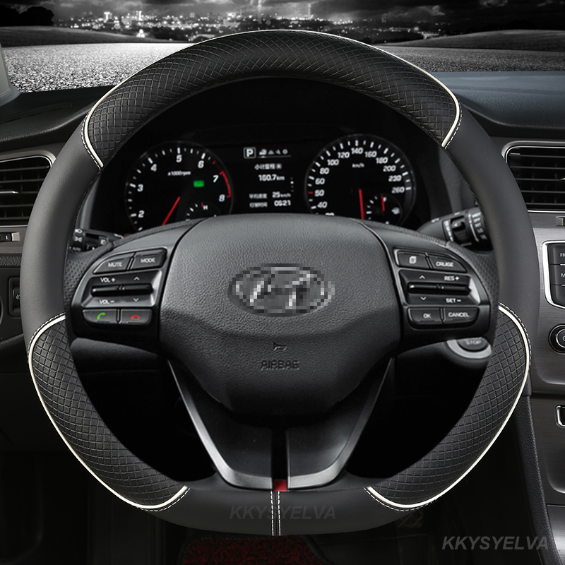 Housse de volant de voiture en - Car Steering Wheel Cover Anti Slip Breathable avis et prix