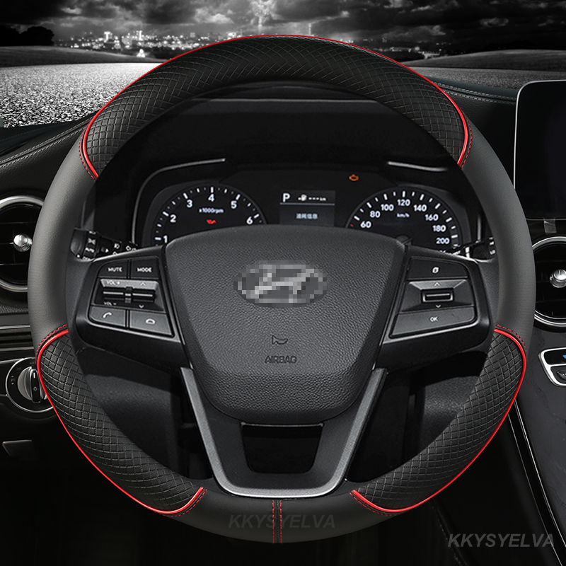 Housse de volant de voiture en - Car Steering Wheel Cover Anti Slip Breathable avis et prix