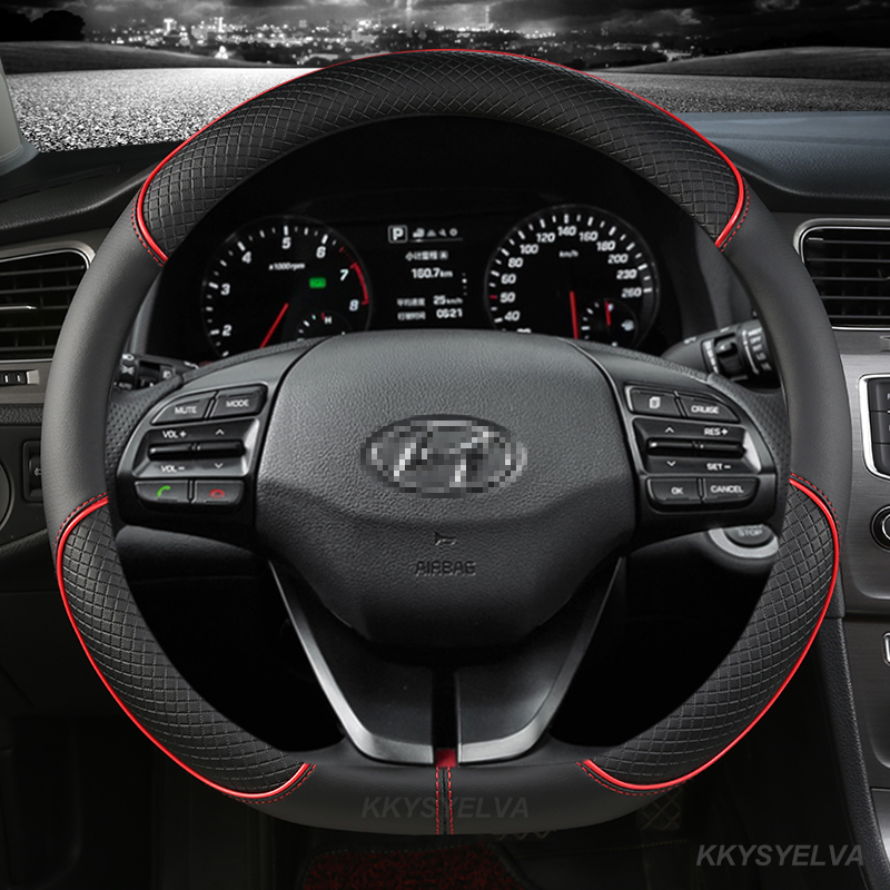Housse de volant de voiture en - Car Steering Wheel Cover Anti Slip Breathable avis et prix