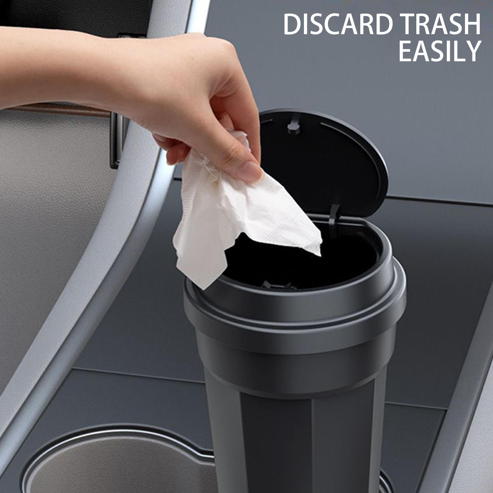 Porte-gobelet de poubelle de v - Waterproof Car Trash Can With Lid avis et prix