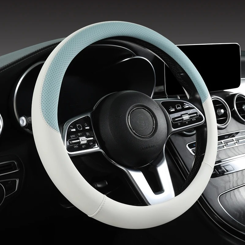 Housse de volant de voiture en - Car Steering Wheel Cover Anti Slip Breathable avis et prix