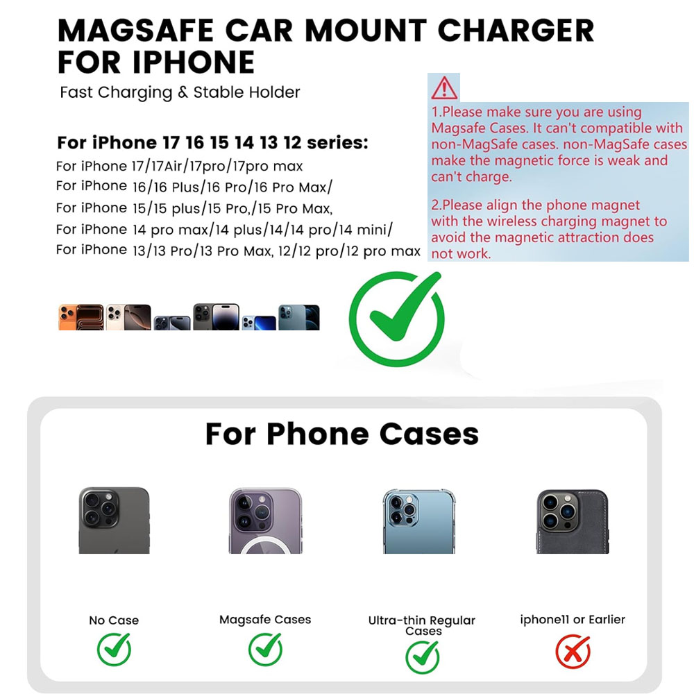 Chargeur magnétique sans fil p - Wireless Car Charger Mount Fast Charging avis et prix