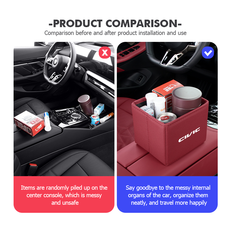 Poubelle de voiture pliable, s - Waterproof Car Trash Can With Lid avis et prix
