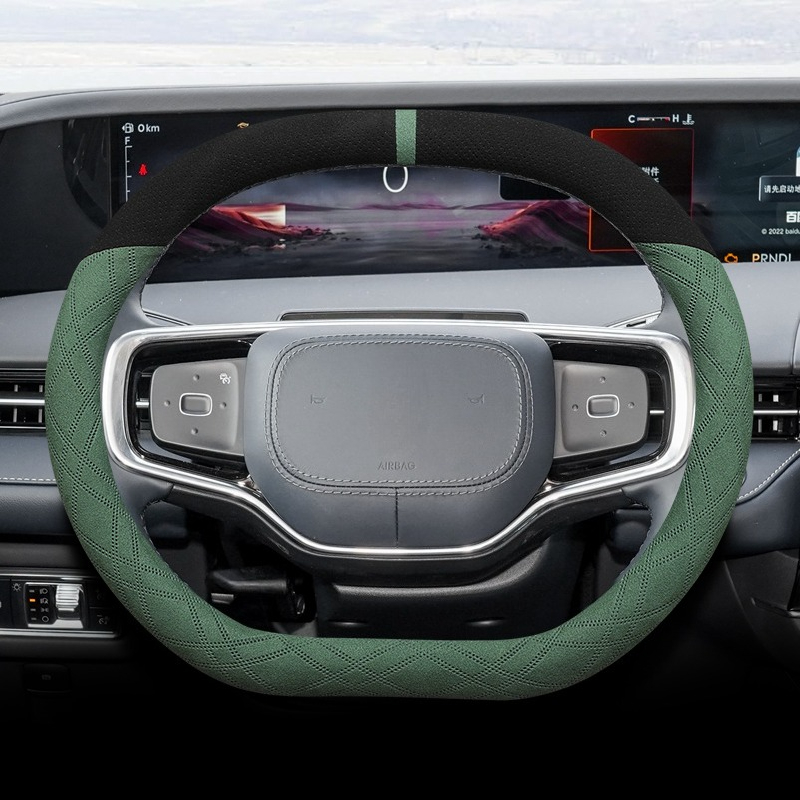Housse de volant en cuir Nappa - Car Steering Wheel Cover Anti Slip Breathable avis et prix