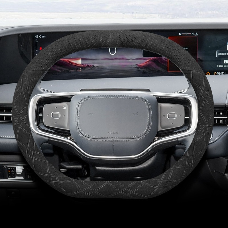Housse de volant en cuir Nappa - Car Steering Wheel Cover Anti Slip Breathable avis et prix