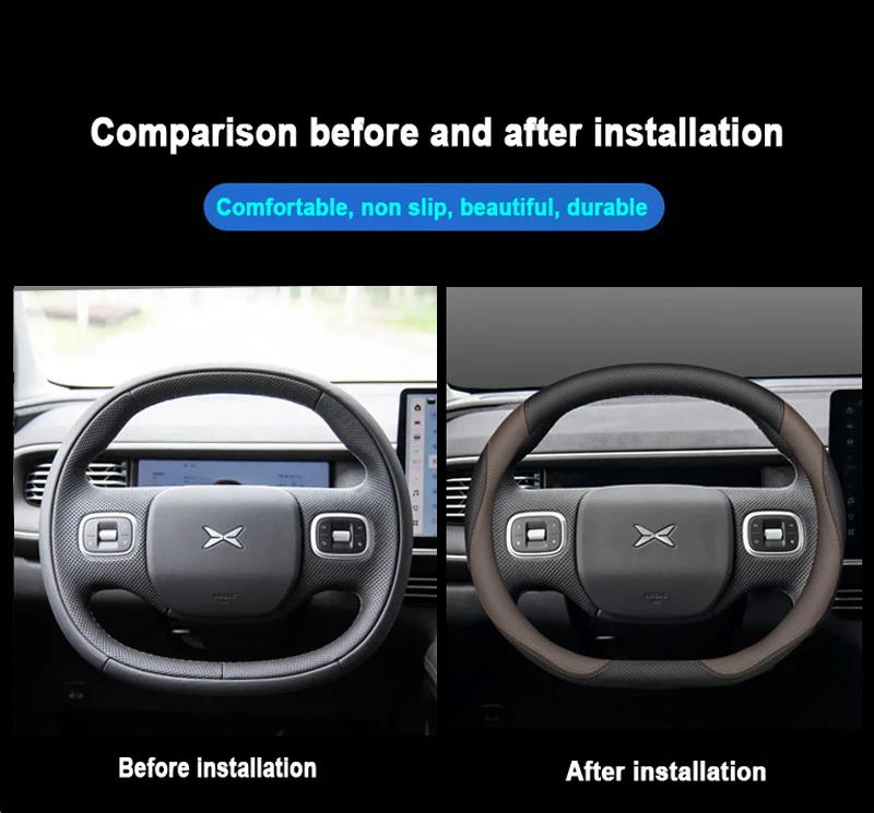 Juste de volant de voiture en  - Car Steering Wheel Cover Anti Slip Breathable avis et prix
