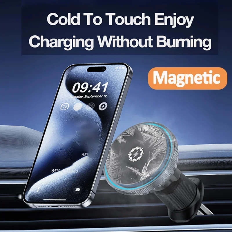 Support de téléphone magnétiqu - Wireless Car Charger Mount Fast Charging avis et prix